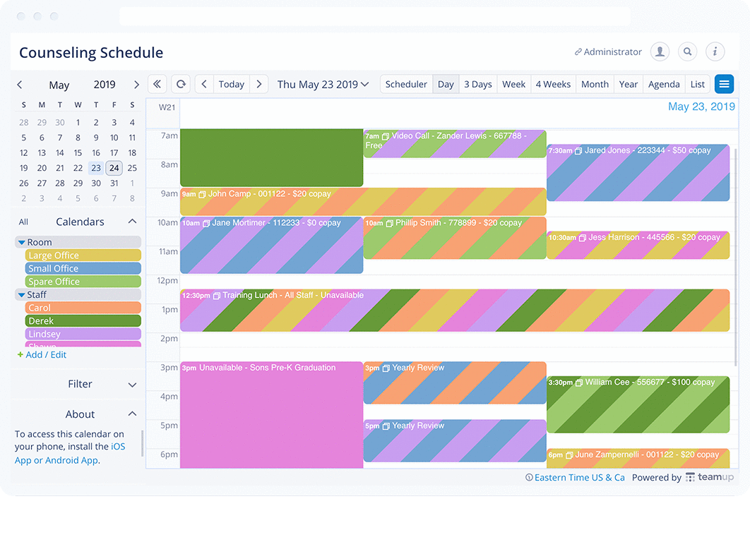 Manage Availability Teamup Calendar Shared Online Calendar For Groups