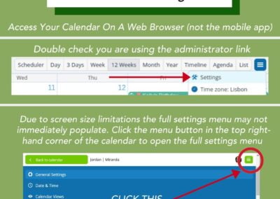 How to access the settings for your Teamup calendar
