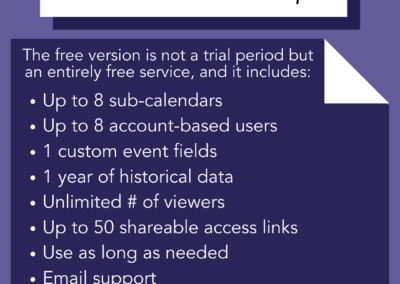 What you get with the free version of Teamup calendar