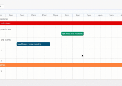 Timeline view lets you drag and drop events to move them