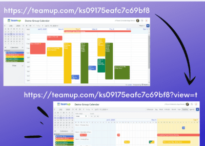 How to utilize calendar link parameters to customize calendar view