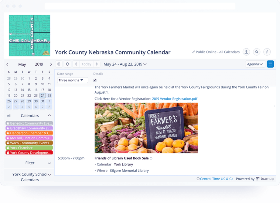 Shareable Calendar for Groups and Business