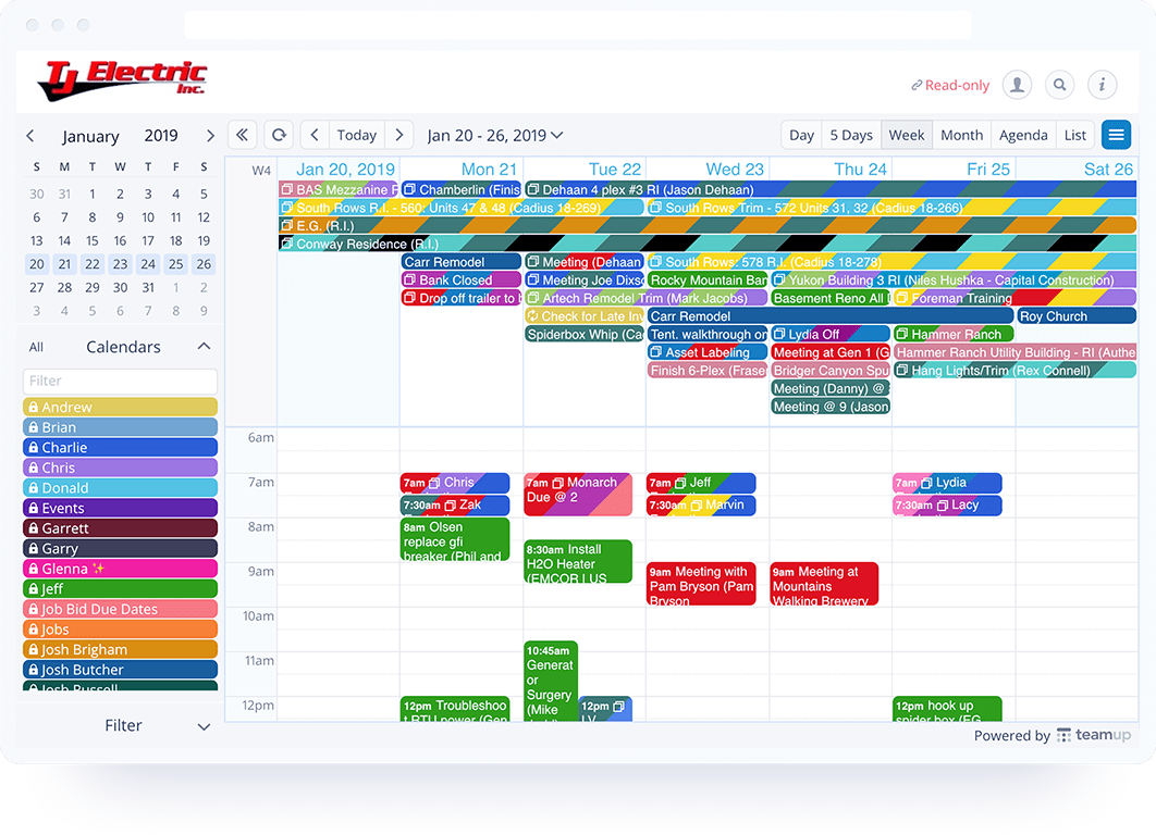 Schedule Work Teamup Calendar for teams Get organized. Schedule