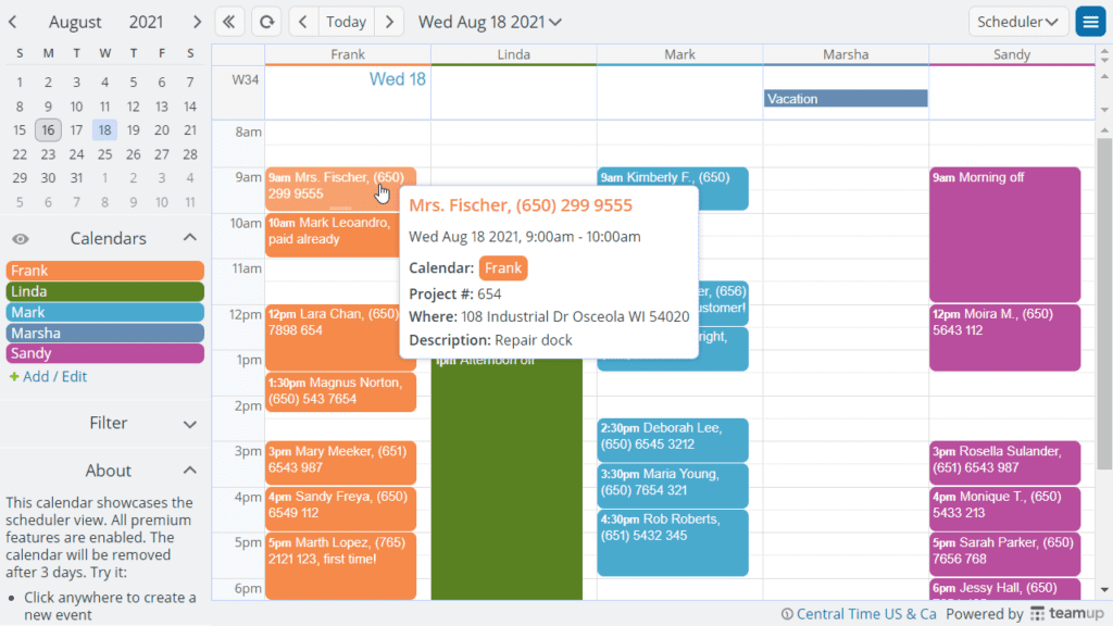 Homepage Teamup Calendar Shared online calendar for groups