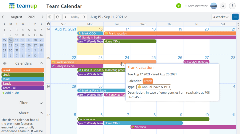Homepage Teamup Calendar for teams Get organized. Schedule easily