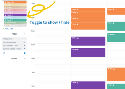 Show or hide tracks