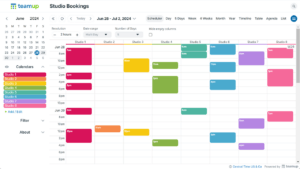 studio booking calendar