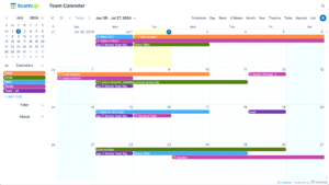 Live demo team calendar