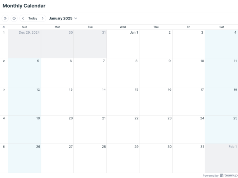Printable blank calendar Teamup com