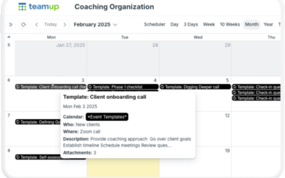 Use Event Templates for Frequently Needed Event Types