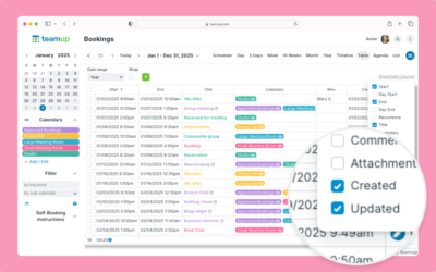 View and Sort by Event History in Table view