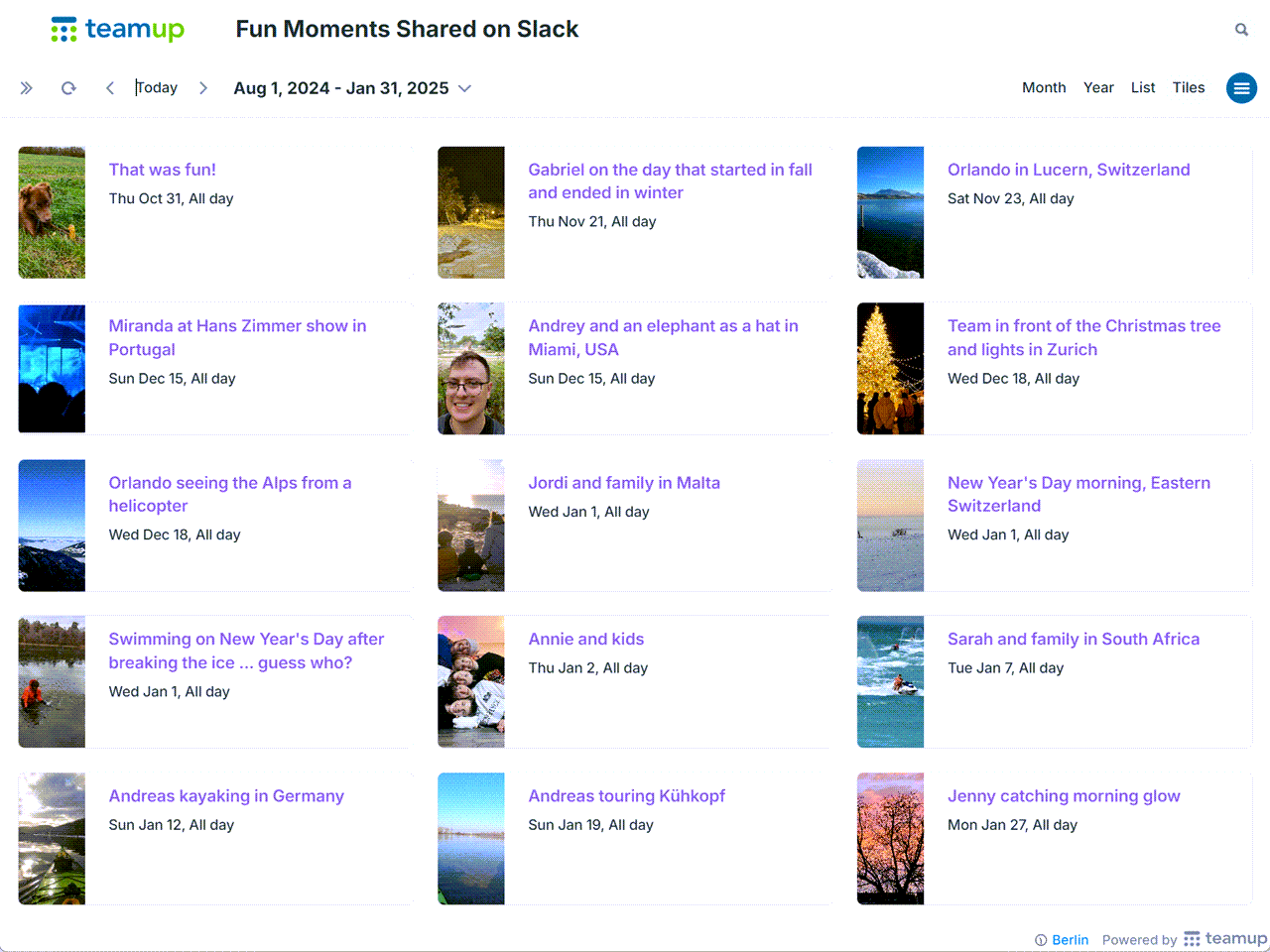 Collective team memory shared on Slack