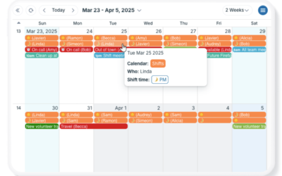 Free Calendar to Schedule Volunteer Community Services