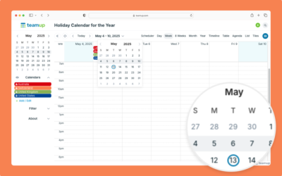 Navigating Dates in Teamup