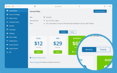 Switch your billing cycle (yearly or monthly)