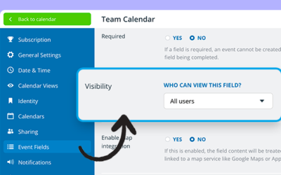 Visibility Control for Event Fields