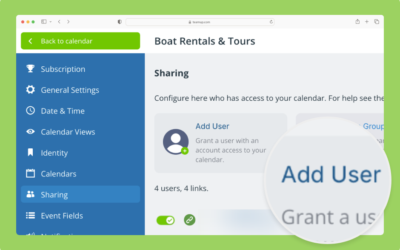 Add a Calendar User with Customized Access
