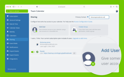 Add a Calendar User with Customized Access