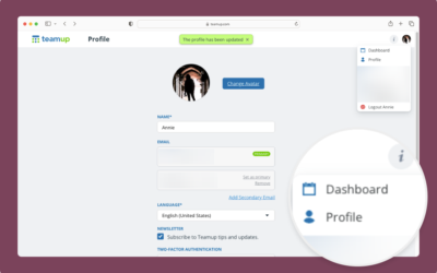 Change User Name and Profile Settings