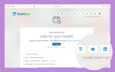 Create and Share an Event Page