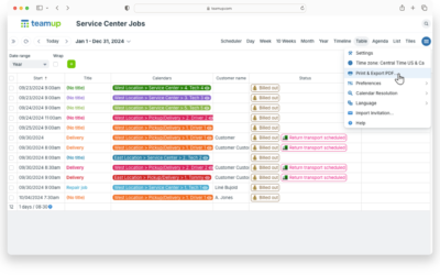 Generate PDF Reports in Table view