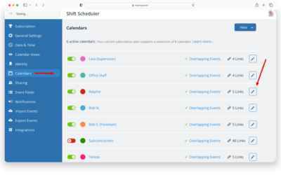 Assign a Calendar to a Different Person or Resource