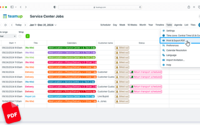 Generate PDF Reports in Table view