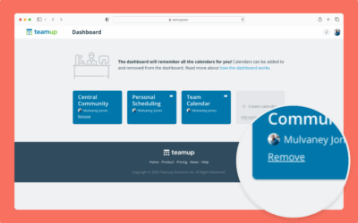 Remove a Calendar from Your Dashboard