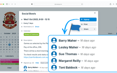 An Easier Way to Coordinate Bowls Club Events