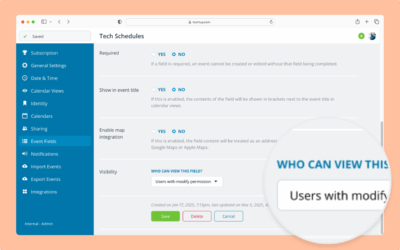 Configure Visibility for Event Fields