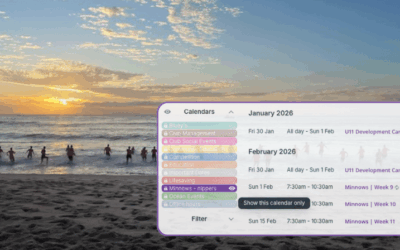 An Embedded Public Calendar for Volunteer-Run Surf Clubs