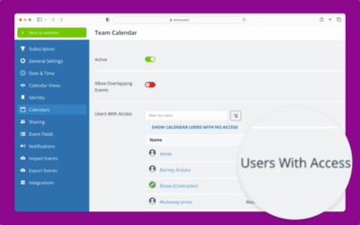 Review and Manage Who Can Access Each Sub-Calendar