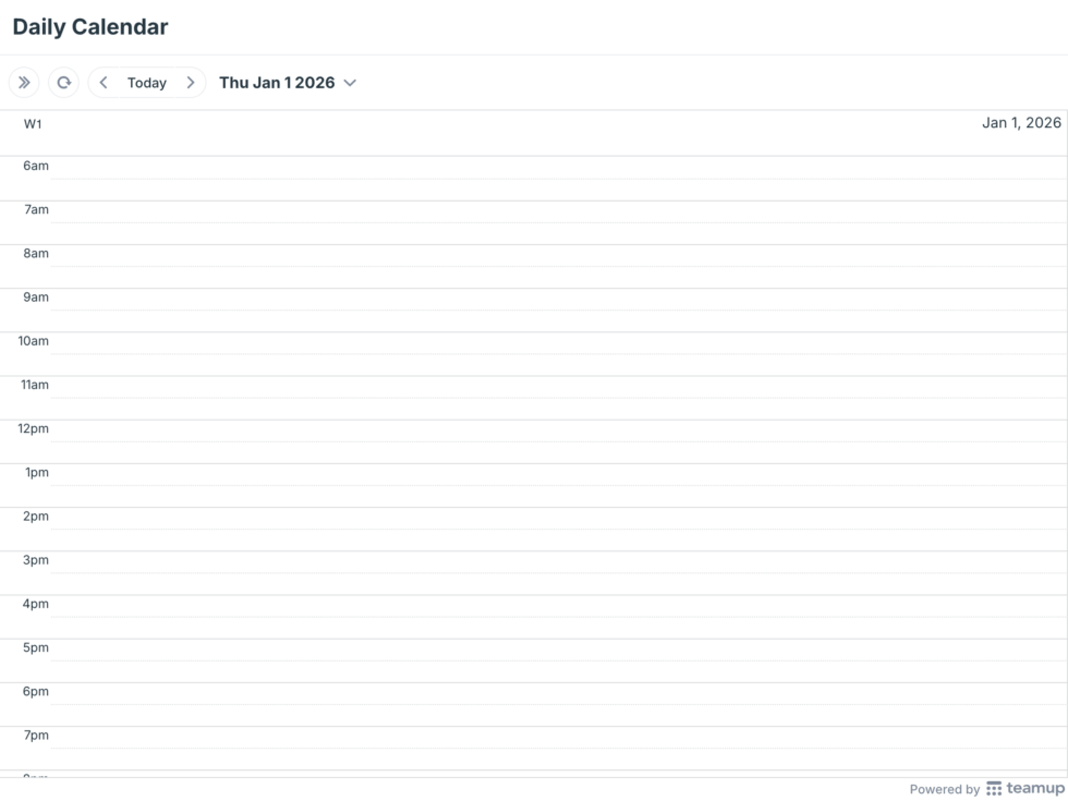 Daily calendar templates - Teamup.com