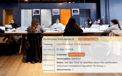 Managing Training and Compliance Schedule Efficiently