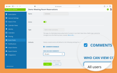 Configure and Manage Event Comments
