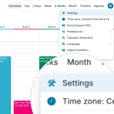 How to use settings as a Teamup calendar administrator 