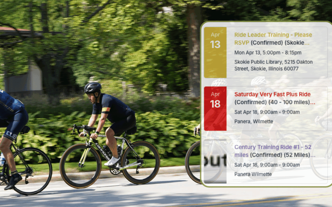 Organize Bike Club Rides and Events in One Shared Calendar
