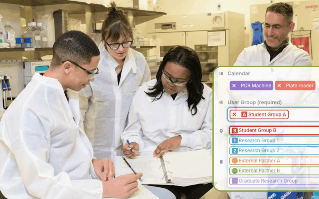 Book Shared Lab Equipment with Group Usage Tracking