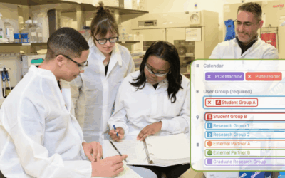 Book Shared Lab Equipment with Group Usage Tracking