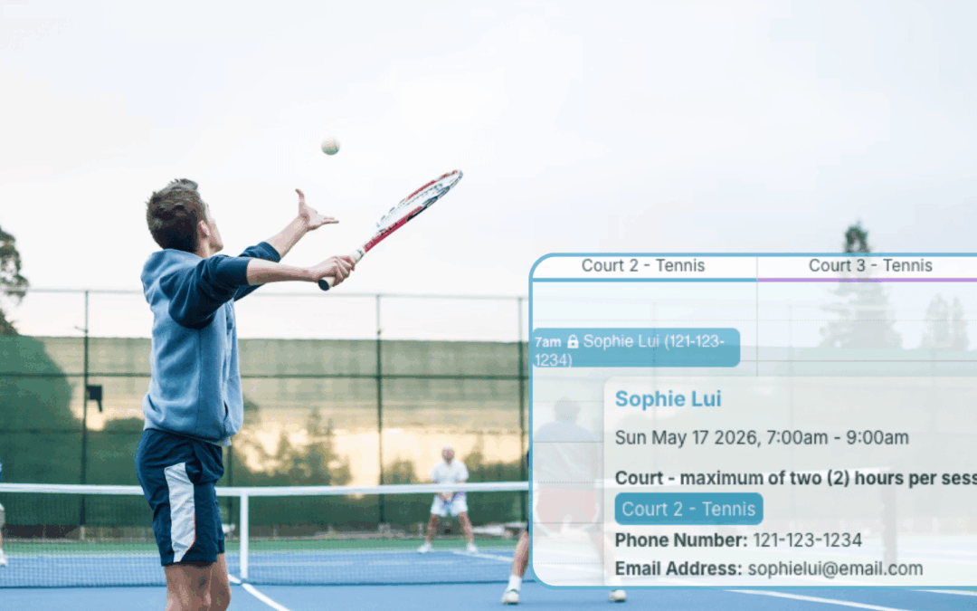 A Shared Calendar for Tennis Court Self-Booking