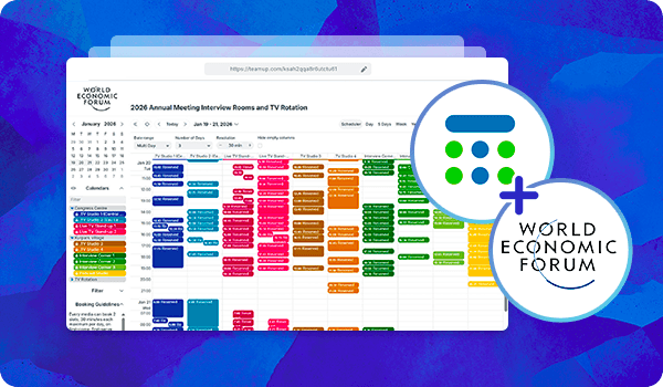 How Teamup Supports Media Bookings at World Economic Forum