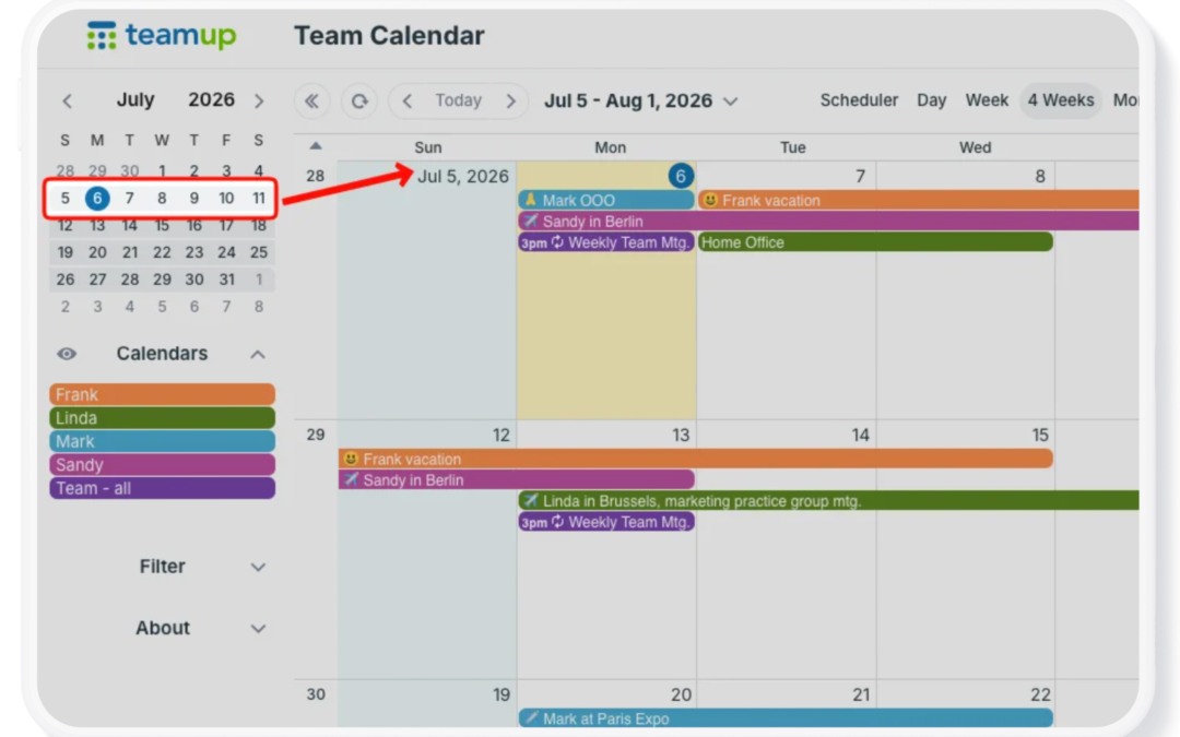 Stay Current and Scroll through Months with Multi-Week View