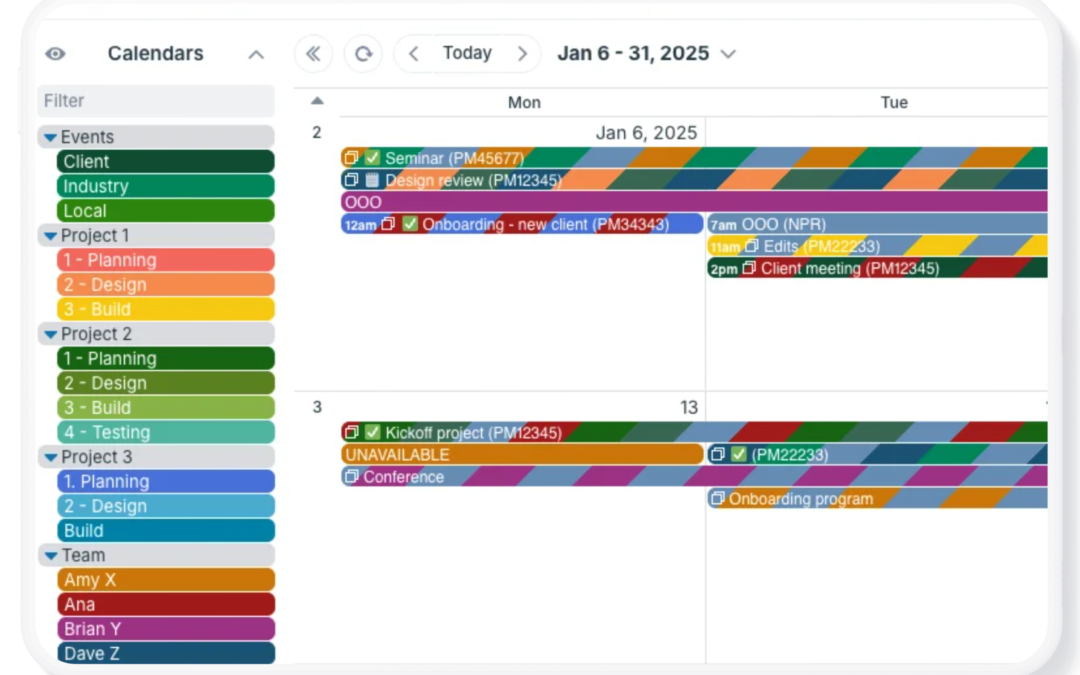 Use Sub-Calendars to Keep Projects Organized